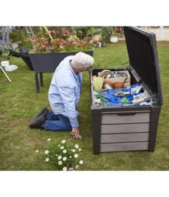Keter Aufbewahrungsbox Brushwood, 455 Liter, Ca. B145/H60,3/T69,7 Cm -Gartenladen Im Freien 2191161 WE MO 003 KeterAufbewahrungsbox