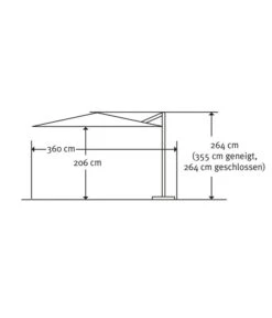 Schneider Ampelschirm Rhodos Twist, Quadratisch, Ca. B300/T300 Cm -Gartenladen Im Freien 2451953 WE FS 003 RhodosTwistBordeaux