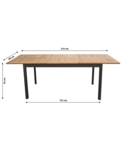 Dehner Teak-Ausziehtisch Colmar, Ca. B152-210/H76/T89 Cm -Gartenladen Im Freien 2785608 WE DE 001 GartenmoebelsetTischColmar