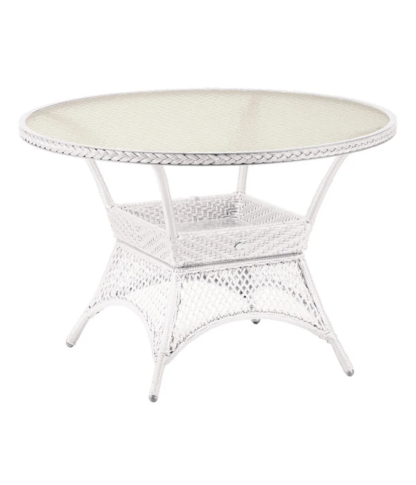 Best Alu-Korbtisch Madelene, Rund, Weiss, Ca. Ø110/H73 Cm 1 Best Alu-Korbtisch Madelene, Rund, Weiss, Ca. Ø110/H73 Cm