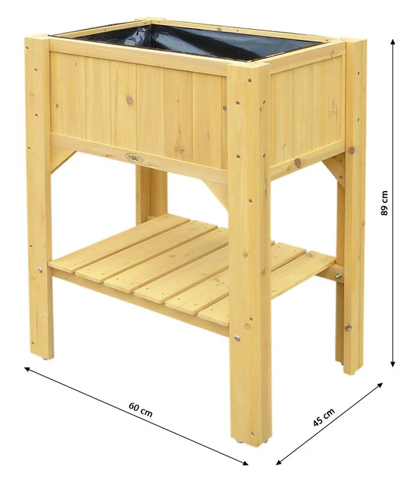 Habau Hochbeet Kompakt Mit Ablage, Ca. B60/H89/T45 Cm 4 Habau Hochbeet Kompakt Mit Ablage, Ca. B60/H89/T45 Cm – Bild 4