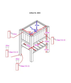 Habau Hochbeet Kompakt Mit Ablage, Ca. B60/H89/T45 Cm 9 Habau Hochbeet Kompakt Mit Ablage, Ca. B60/H89/T45 Cm -Gartenladen Im Freien 4031191 WE DE 001 HochbeetKompakt