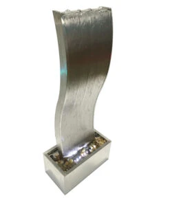 Dehner Edelstahl-Gartenbrunnen Curve, Ca. H108 Cm