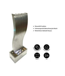 Dehner Edelstahl-Gartenbrunnen Curve, Ca. H108 Cm -Gartenladen Im Freien 4071569 WE IG 001 DehnerEdelstahlGartenbrunnenCurve