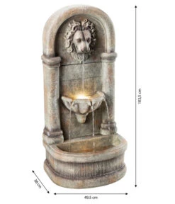 Dehner Polyresin-Wandbrunnen Faro, Ca. B49,5/H103,5/T38 Cm -Gartenladen Im Freien 4072344 WE BG 001 DehnerPolyresinGartenbrunnenFaroNeu
