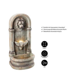 Dehner Polyresin-Wandbrunnen Faro, Ca. B49,5/H103,5/T38 Cm -Gartenladen Im Freien 4072344 WE IG 001 DehnerPolyresinGartenbrunnenFaro
