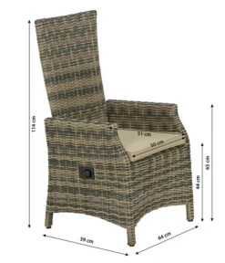 Dehner Geflechtsessel Siena, Braun Meliert -Gartenladen Im Freien 4209961 WE BG 001 GeflechtsesselSiena