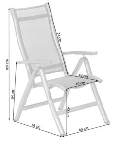 Dehner Klappsessel Chicago, Hochlehner -Gartenladen Im Freien 4210316 WE FS 001 SkizzeKlappsesselChicago