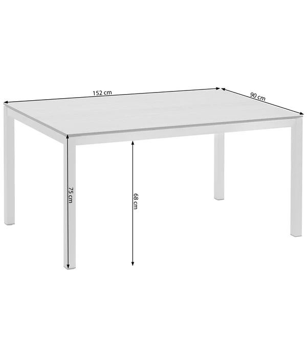 Dehner Premium Esstisch Nantes, Ca. B152/H75/T90 Cm 2 Dehner Premium Esstisch Nantes, Ca. B152/H75/T90 Cm – Bild 2