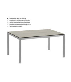 Dehner Premium Esstisch Nantes, Ca. B152/H75/T90 Cm 15 Dehner Premium Esstisch Nantes, Ca. B152/H75/T90 Cm -Gartenladen Im Freien 4218210 WE IG 001 DehnerPremiumEsstischNantes