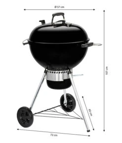 Weber Holzkohle-Kugelgrill Master-Touch GBS E-5750, Ø 57 Cm, Schwarz -Gartenladen Im Freien 4287785 WE BG 001 WEBERMasterTouchE5750Holzkohlegrill