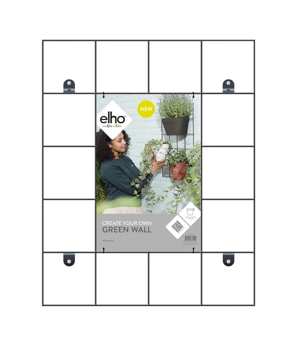 Elho Metall-Wandgitter Für Töpfe Loft Urban Green Wall Gestell, Ca. B47,3/H59/T1,5 Cm, Schwarz 1 Elho Metall-Wandgitter Für Töpfe Loft Urban Green Wall Gestell, Ca. B47,3/H59/T1,5 Cm, Schwarz