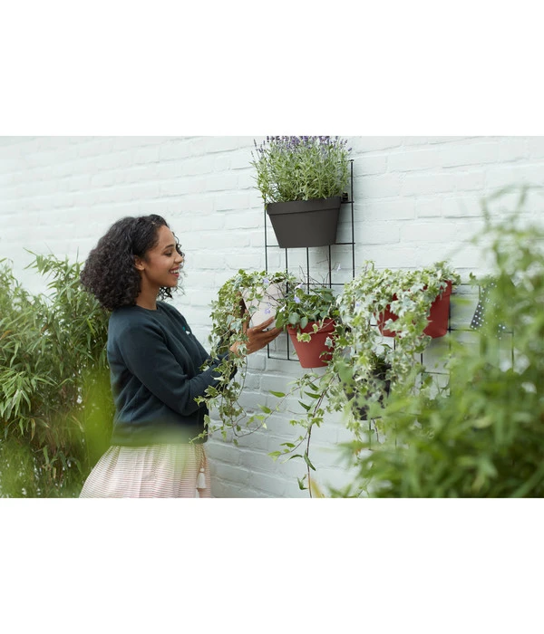 Elho Metall-Wandgitter Für Töpfe Loft Urban Green Wall Gestell, Ca. B47,3/H59/T1,5 Cm, Schwarz 6 Elho Metall-Wandgitter Für Töpfe Loft Urban Green Wall Gestell, Ca. B47,3/H59/T1,5 Cm, Schwarz – Bild 6