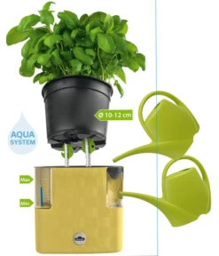 Dehner Kunststoff-Topf Mona, Eckig, Ca. B14/H14/T14 Cm -Gartenladen Im Freien 4320750 PR FS 001 KunststoffTopfMonaGiessen