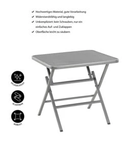 Dehner Klapptisch Chicago, Eckig -Gartenladen Im Freien 4422382 WE IG 001 CHICAGOKLAPPTISCH80x80