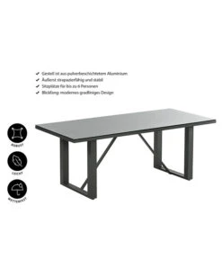 Dehner Alutisch Monaco, Ca. B200/H73/T90 Cm 9 Dehner Alutisch Monaco, Ca. B200/H73/T90 Cm -Gartenladen Im Freien 4424891 WE IG 001 TischMonaco