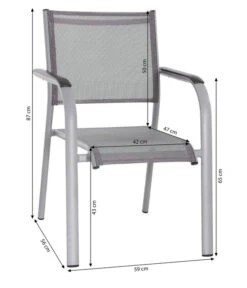 Dehner Balkon-Stapelstuhl Dallas 7 Dehner Balkon-Stapelstuhl Dallas -Gartenladen Im Freien 5302070 WE BG 001 DehnerLivingAluStapelsesselDallasAluBalkonstapelDallasD