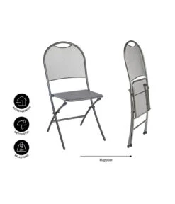 MWH Klappstuhl Cafe Latte -Gartenladen Im Freien 5312111 WE IG 001 KLAPPSTUHLCAFELATTEGRAU