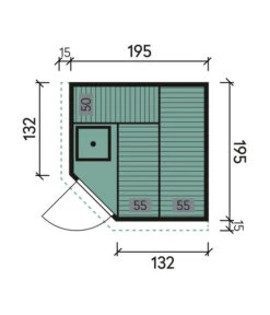 Wolff Finnhaus Innensauna De Luxe Gaia, Ca. B210/H202/T210 Cm -Gartenladen Im Freien 6618839 WE BG 001 FinnhausInnensaunadeluxeGaia