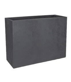 EDA-plastiques Kunststoff-Blumenkasten Basalt Loft L, Rechteckig, Anthrazit, Ca. B78,5/H60/T29,5 Cm