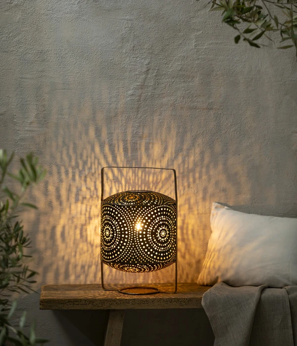 Dehner Solar Laterne Sapri, Ca. B25/H40/T25 Cm 2 Dehner Solar Laterne Sapri, Ca. B25/H40/T25 Cm – Bild 2