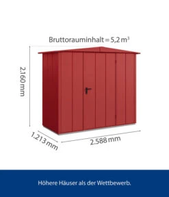 Hörmann Berry-Gerätehaus Modern-S Typ 1, Ca. B258,8/H216/T121,3 Cm -Gartenladen Im Freien 6669378 WE BG 001 HoermannMetallgeraetehaus