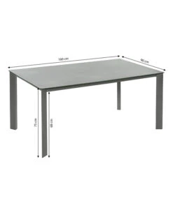 Dehner Gartentisch Nancy, Ca. B160/H75/T90 Cm -Gartenladen Im Freien 6701734 WE BG 001 TischNancy