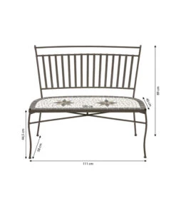 Dehner Mosaikbank Diana, 2-Sitzer -Gartenladen Im Freien 6701791 WE IG 001 MosaikbankDiana