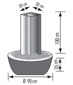 Seliger Edelstahl-Gartenbrunnen Tower -Gartenladen Im Freien 6702690 WE DE 001 SeligerEdelstahlGartenbrunnenTower