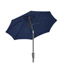 Dehner Sonnenschirm Vido, Rund, Ca. Ø150 Cm -Gartenladen Im Freien 6702997 WE FS 003 SchirmVidoDunkelgrauNeu