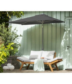 Dehner Balkonschirm Chios, Rechteckig, Ca. B210/T130 Cm -Gartenladen Im Freien 6703243 WE MO 001 BalkonschirmChiosDunkelgrauNeu