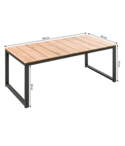 Dehner Gartentisch Chicago Wood, Ca. B180/H74/T90 Cm -Gartenladen Im Freien 6708341 WE BG 001 TischChicagoWoodN