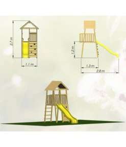 Wendi Toys Spielturm Falke -Gartenladen Im Freien 6759039 WE MO 006 WendiSpielturmFalke