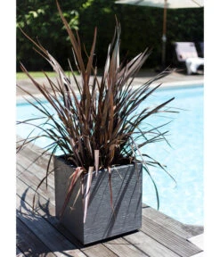 EDA-plastiques Kunststoff-Topf Graphit, Gerillt -Gartenladen Im Freien 6763643 WE MO 001 PflanztopfGrap40x40