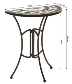 Dehner Mosaiktisch Diana Halbrund, Ca. B60/H72,5/T31,5 Cm 6 Dehner Mosaiktisch Diana Halbrund, Ca. B60/H72,5/T31,5 Cm -Gartenladen Im Freien 6875082 WE BG 001 TischDiana