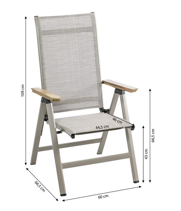 Dehner Klappsessel Cleveland, Hellbraun 5 Dehner Klappsessel Cleveland, Hellbraun – Bild 5