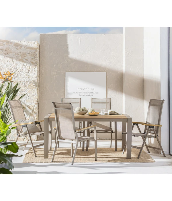 Dehner Klappsessel Cleveland, Hellbraun 3 Dehner Klappsessel Cleveland, Hellbraun – Bild 3