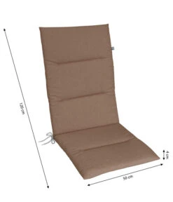KETTtex Hochlehnerpolster Lindos Taupe, Ca. B120/H4/T50 Cm -Gartenladen Im Freien 6906986 WE BG 001 KETTtexHochlehnerpolsterLindosTaupe