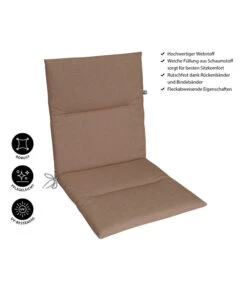 KETTtex Niederlehnerpolster Lindos Taupe, Ca. B100/H4/T50 Cm -Gartenladen Im Freien 6907000 WE IG 001 KETTtexNiederlehnerpolsterLindosTaupe