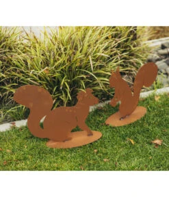 Ferrum Rost-Eichhörnchen Felix, Ca. H34 Cm -Gartenladen Im Freien 6909873 WE MO 002 EichhoernchenFelixundPauline