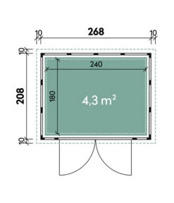 Wolff Finnhaus Metallgerätehaus Eleganto 2721, Ca. B288/H227/T228 Cm 5 Wolff Finnhaus Metallgerätehaus Eleganto 2721, Ca. B288/H227/T228 Cm -Gartenladen Im Freien 6927701 WE DE 001 FinnhausMetallgeraetehaus