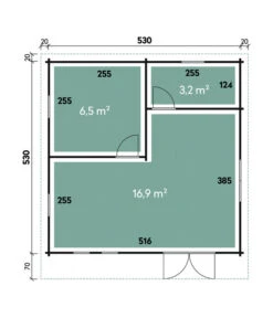 Wolff Finnhaus Gartenhaus Kiruna G XL, Ca. B570/H254/T620 Cm -Gartenladen Im Freien 6930986 WE DE 001 FinnhausBBHKirunaG