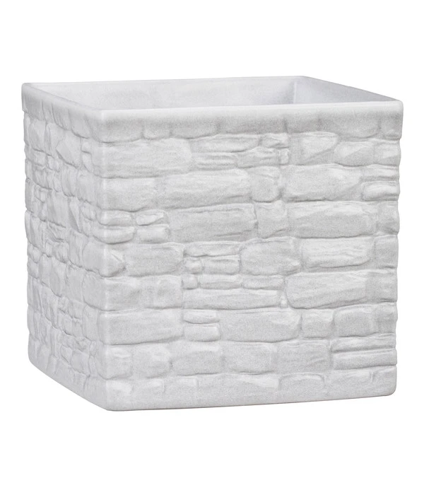 Scheurich Keramik-Übertopf Blanca, Eckig 1 Scheurich Keramik-Übertopf Blanca, Eckig