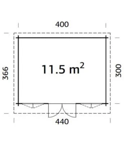 Palmako Gartenhaus Lisa, Ca. B440/H234/T366 Cm -Gartenladen Im Freien 6976534 WE BG 001 PalmakoGartenhausLisa
